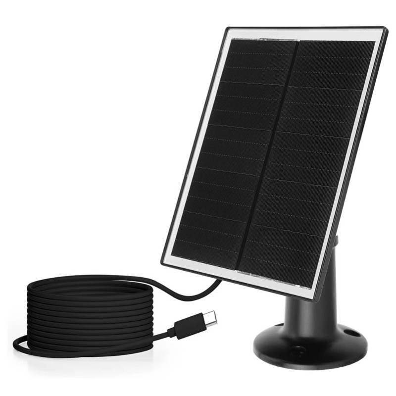 6W Solar Power Source 5V Type C for Wireless Camera IP65 Waterproof Solar Panel