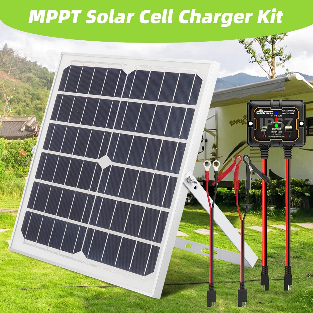 30W Watt Solar Panel 12V Trickle Charger Battery Charger Kit Maintainer Boat RV