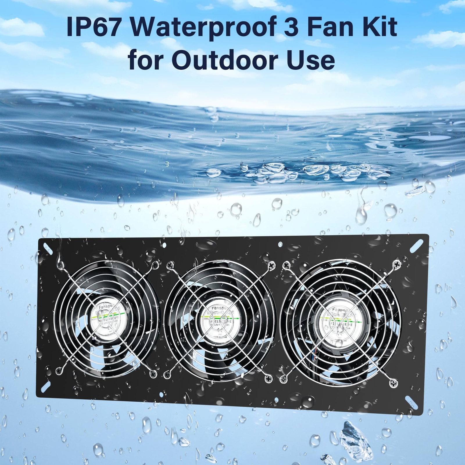 Solar 3 Fan Kit 25W Solar Panel Powered Exhaust Fan for Outdoor Chicken Coop …