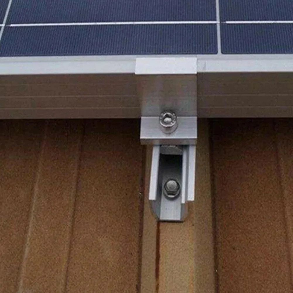 10Pcs Aluminum Alloy PV End Clamps Solar Photovoltaic Brackets For Solar Module
