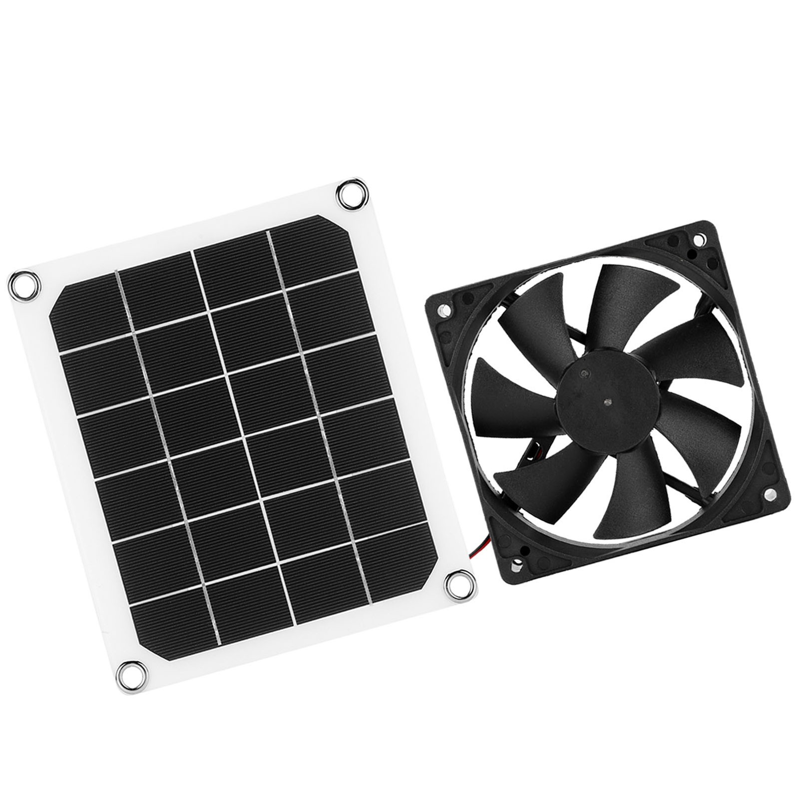 Solar Powered Fan Kit 10W Solar Panel Waterproof Exhaust Fan for Chicken Coop