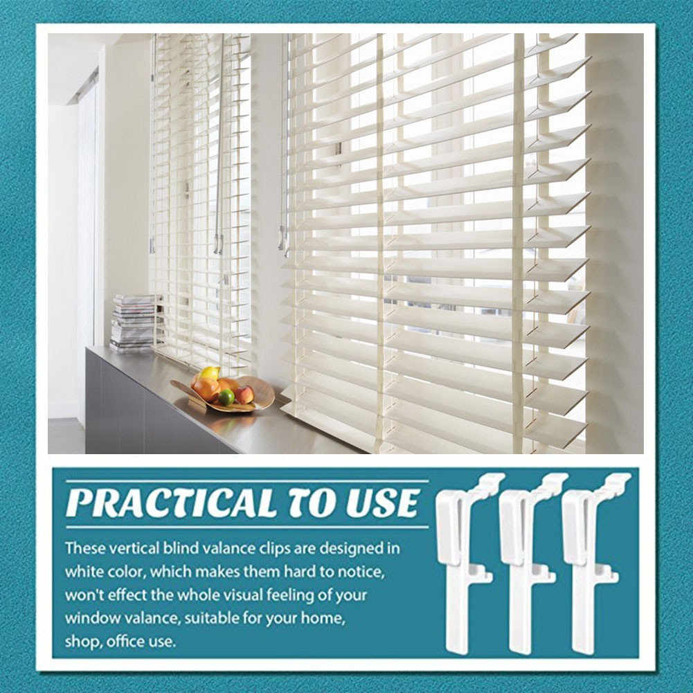 Robust Plastic Vertical Blinds Clips Set 12 Pieces for Easy Installation