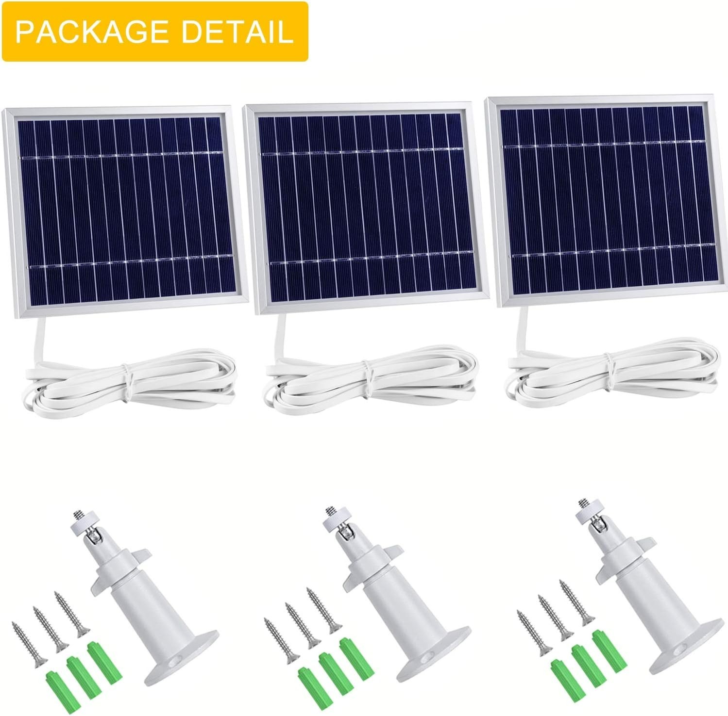 Solar Panel for Arlo Pro & Pro2 Cameras – 11.8ft Cable, Adjustable Mount