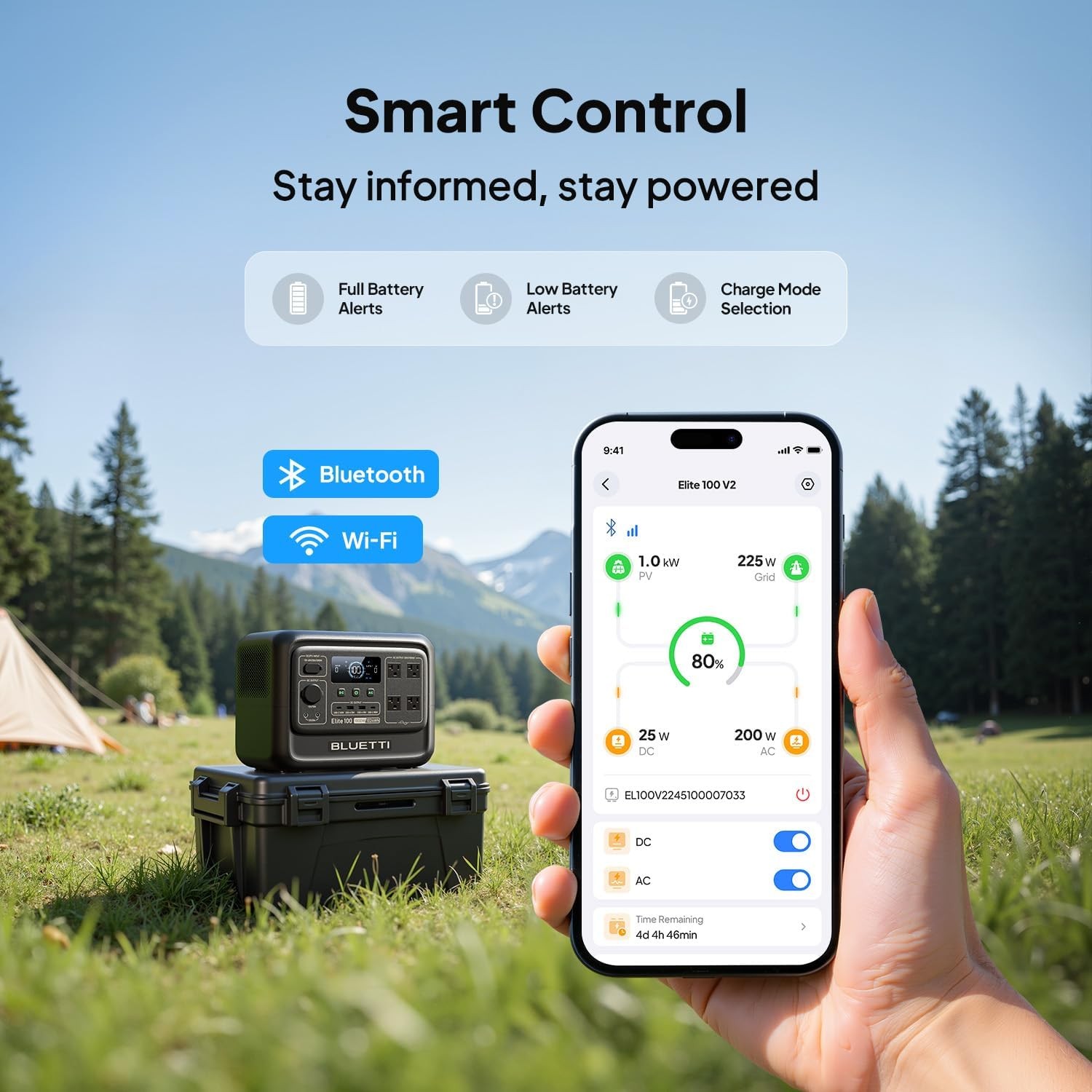 BLUETTI Elite 100 V2 1024Wh 1800W Portable Power Station for Camping Refurbished