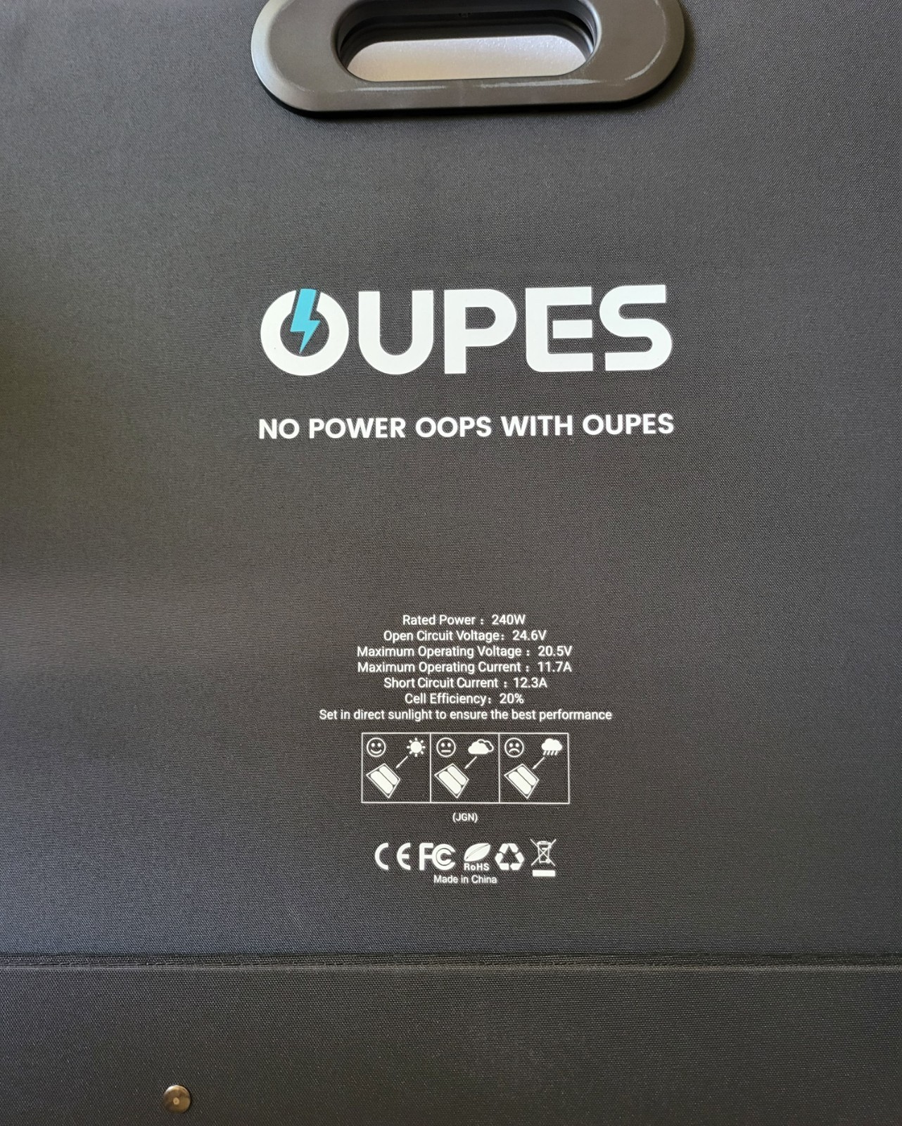 OUPES 240W Foldable Solar Panel (New – Open Box) – (Under Warranty)