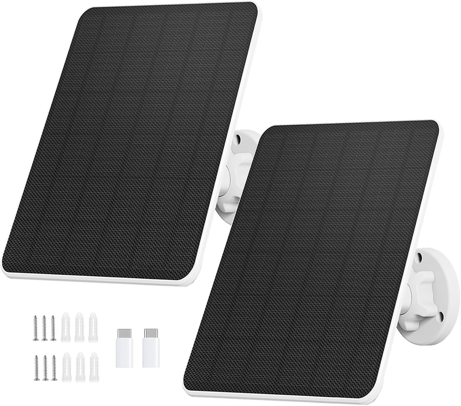 6W Solar Panel for Security Cameras and Outdoor Lights – Waterproof, 2 Pack