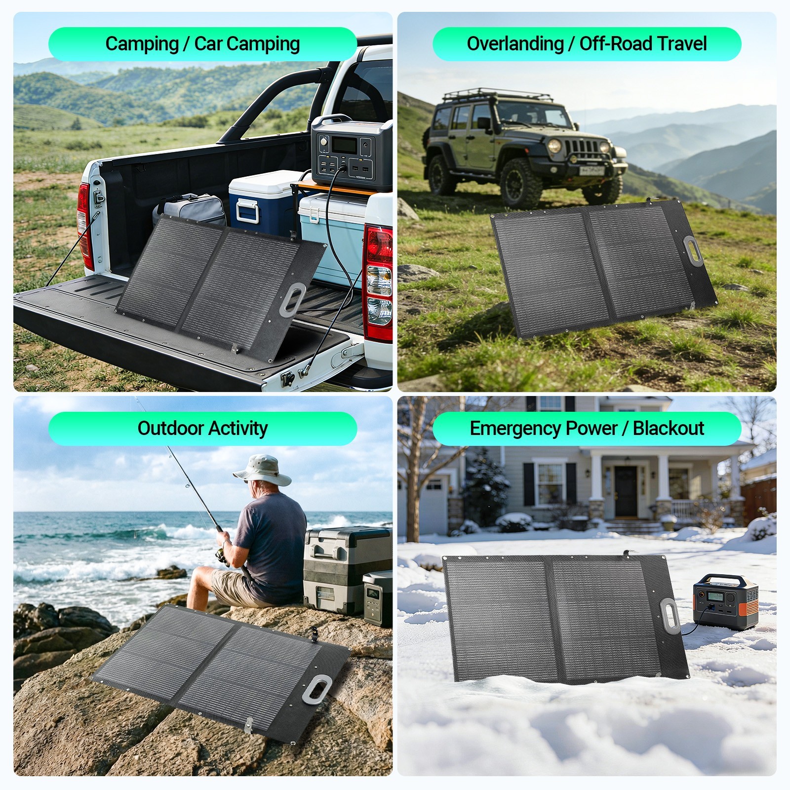 Open Box-HQST 200 Watt Solar Panel, 9BB Monocrystalline Solar Panels