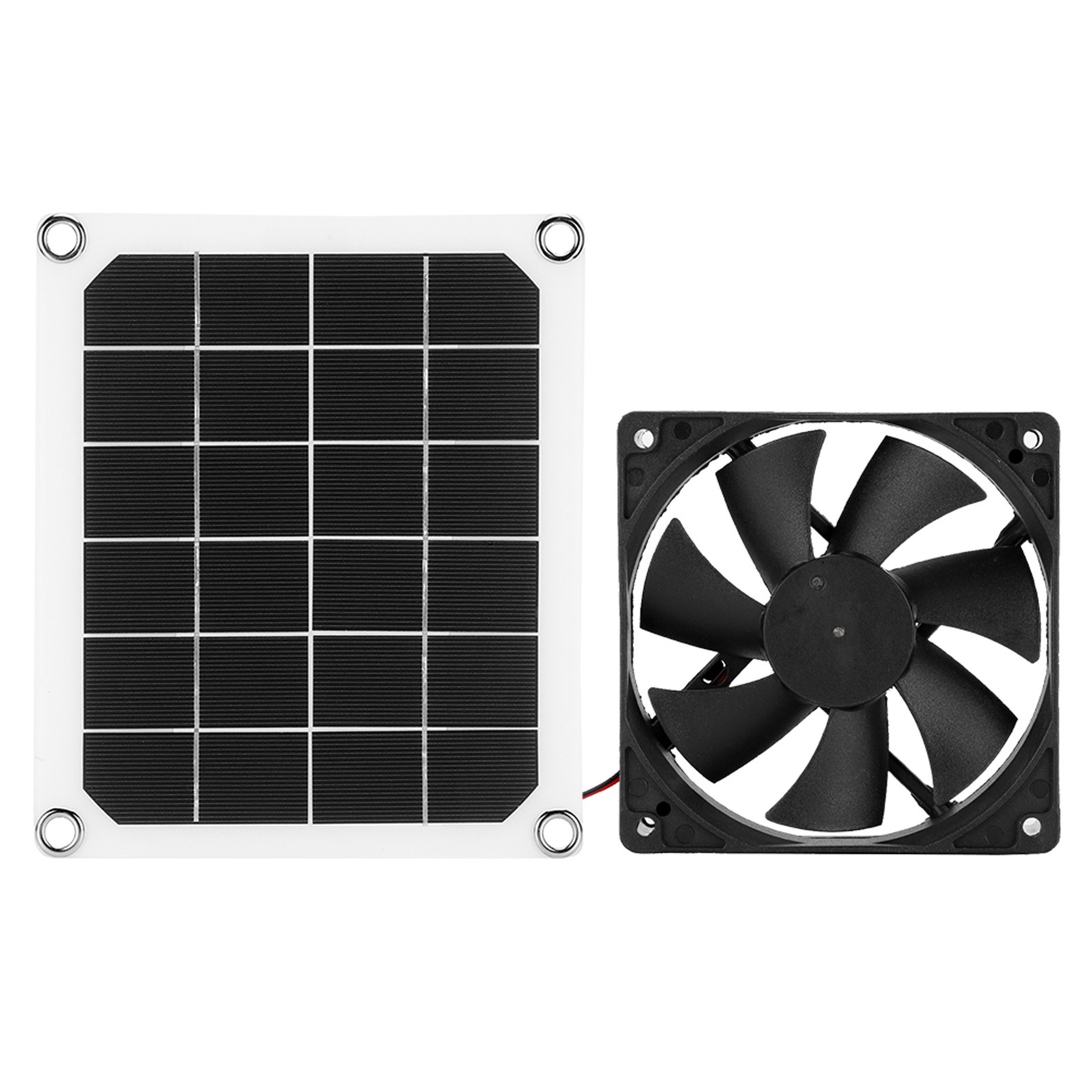 Solar Powered Fan Kit 10W Solar Panel Waterproof Exhaust Fan for Chicken Coop