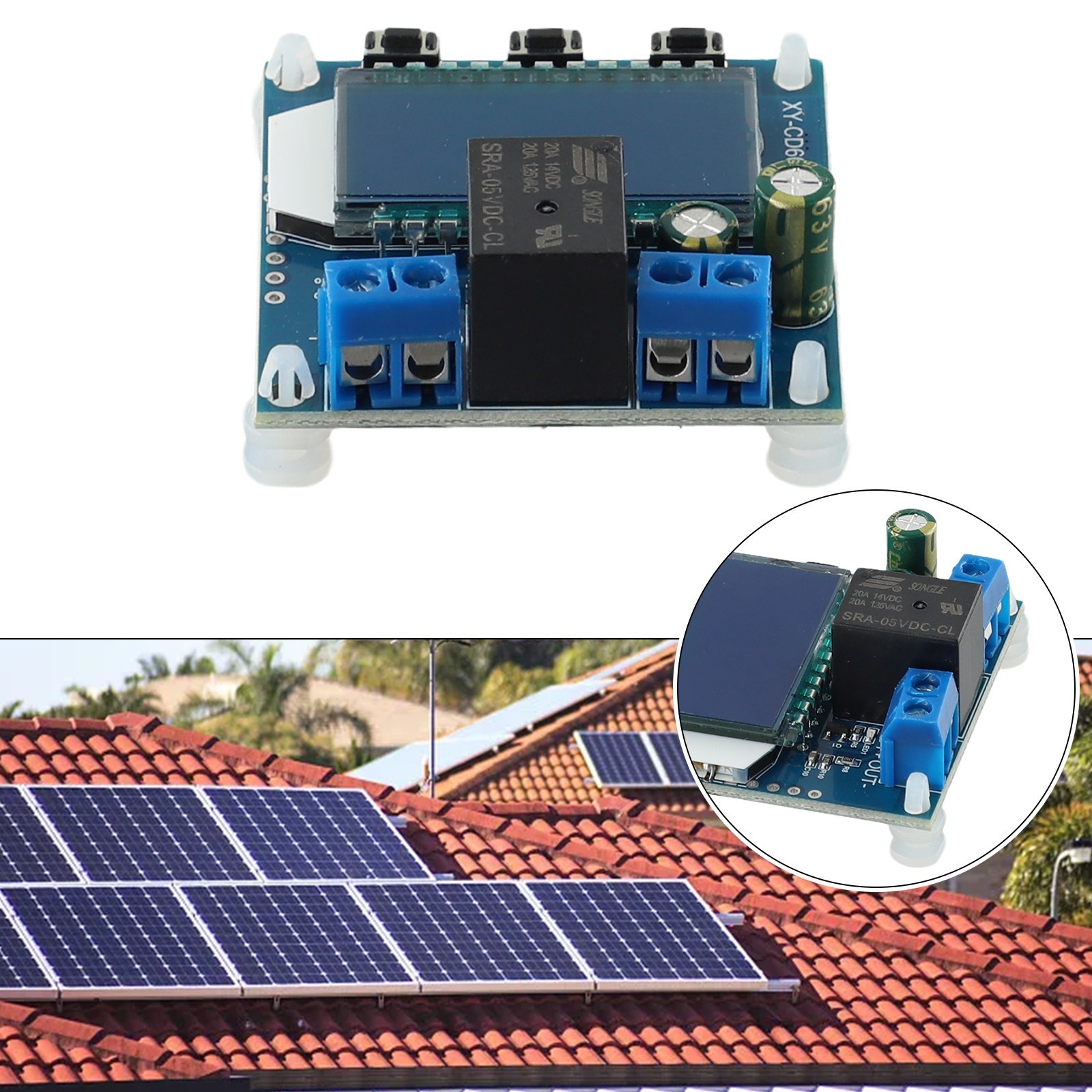 For MPPT Solar Charge Controller 6-60V with LCD Screen and Parameter Display