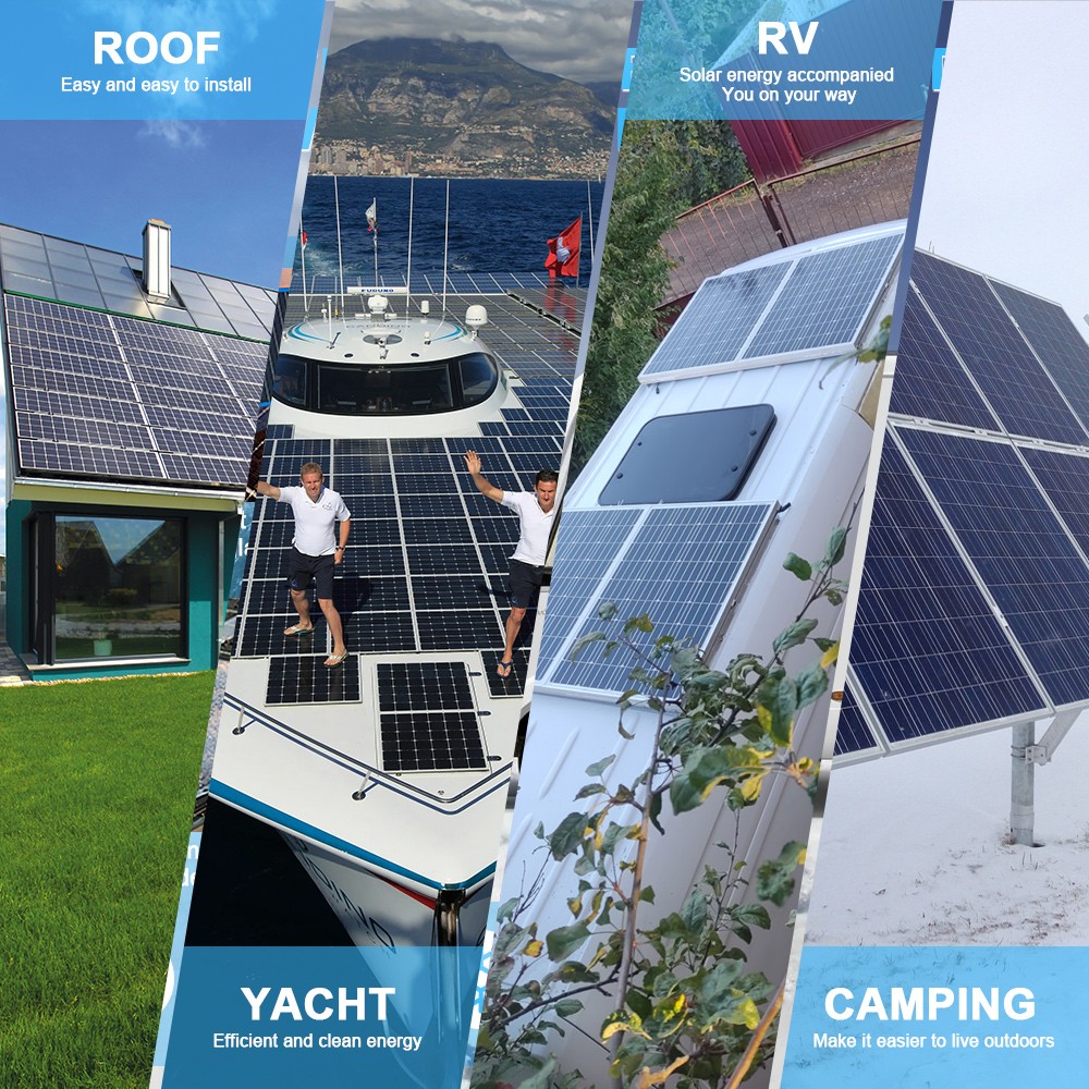 400W Watt Solar Panel High Efficiency for RV Marine Boat Cabin Off Grid System
