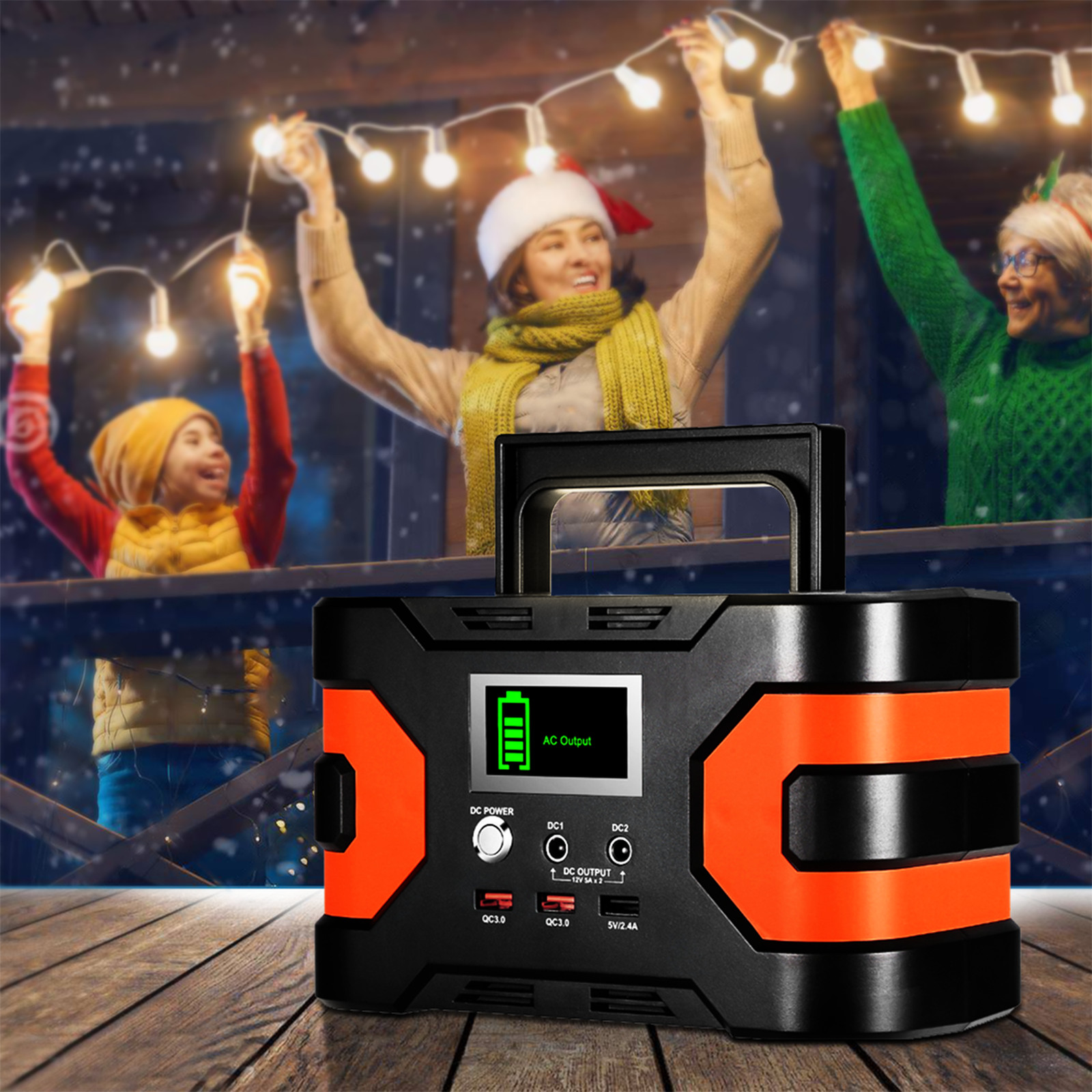 Portable Power Station 150W for Outdoor Camping Emergency Battery Backup D4Q0