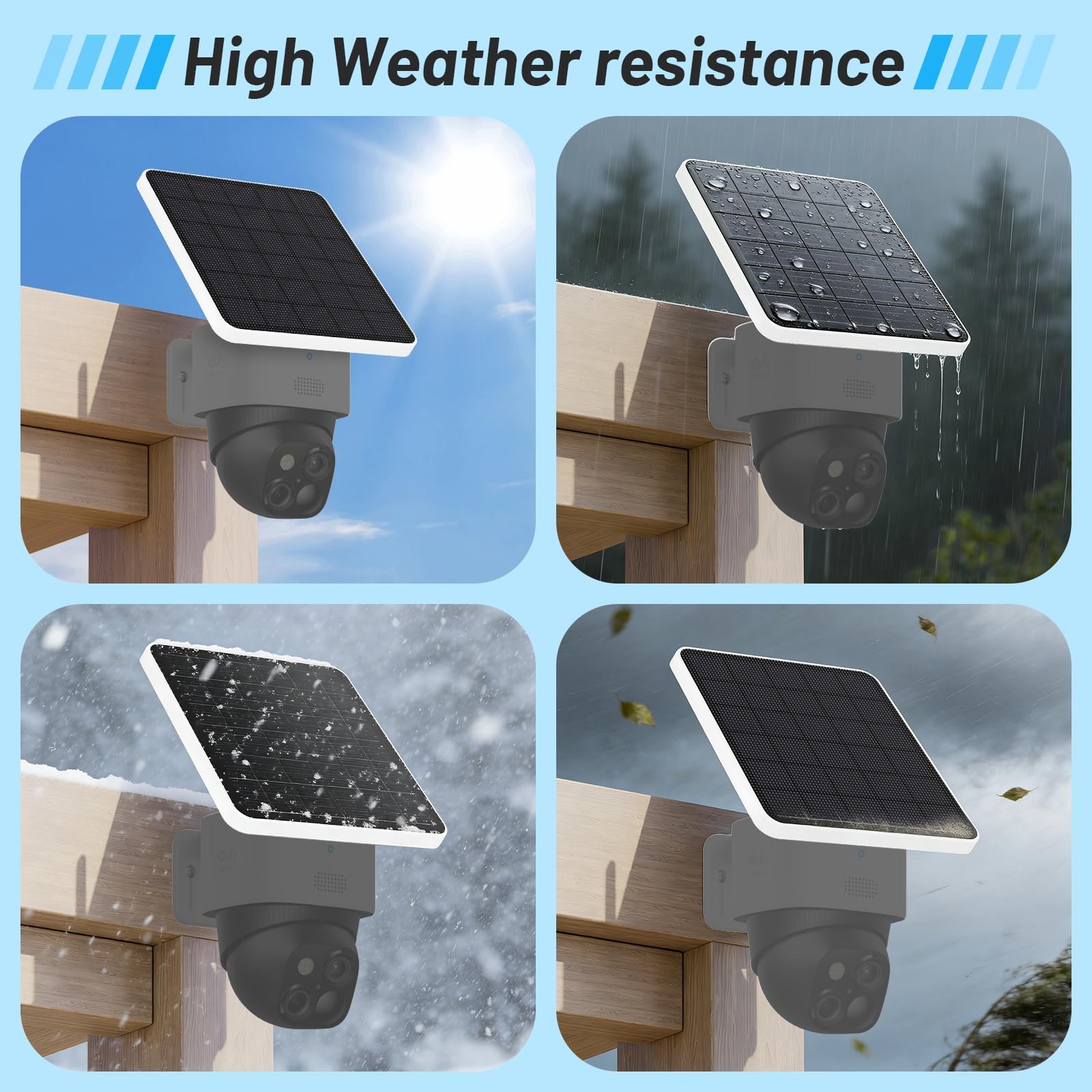 4W Solar Panel Compatible with eufy Security SoloCam S340 Replace The Original