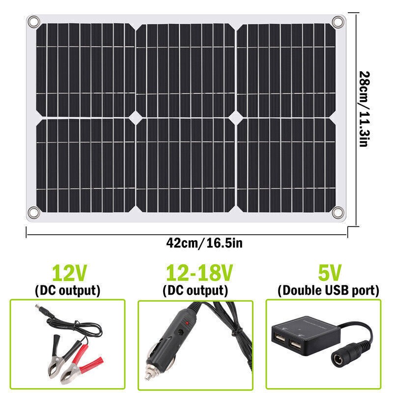 400 Watts Flexible Solar Panel 12V Mono Home RV Rooftop Camping with Controller