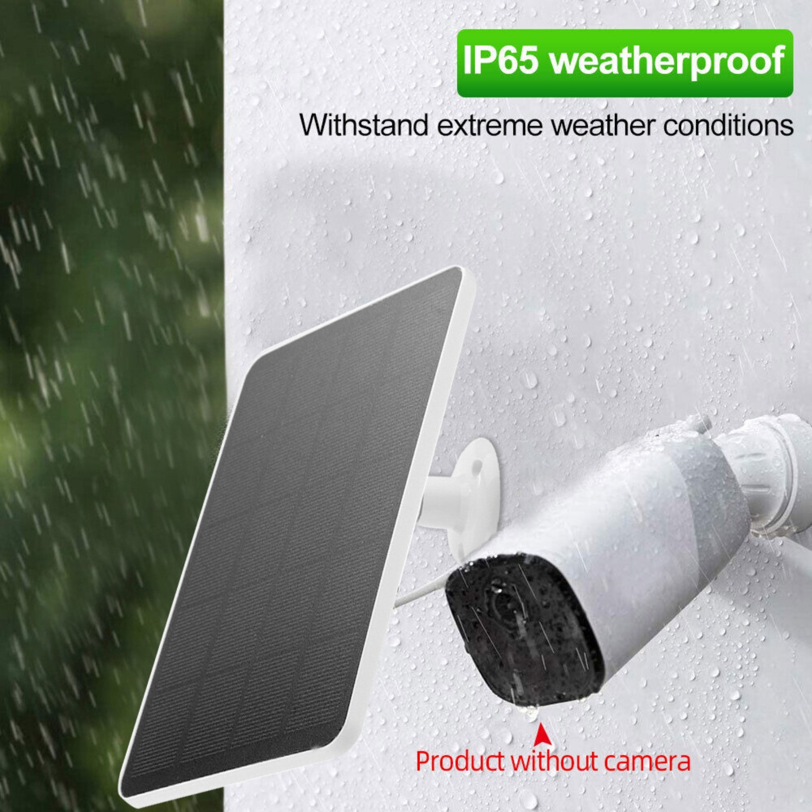 4W/5V Solar Panel For Outdoor Ring Spotlight Camera Security Cam Battery Charger