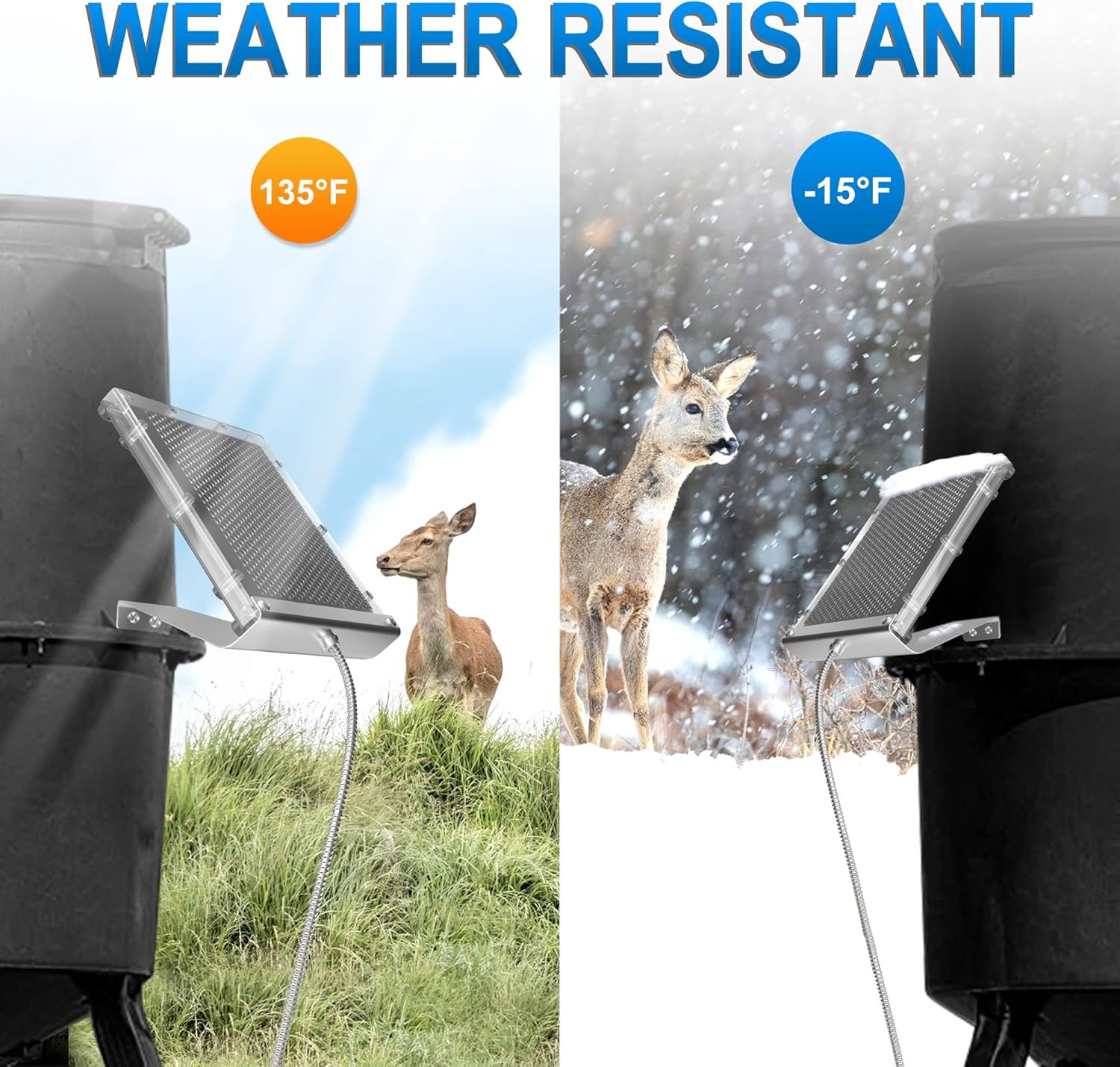 Powoxi 6V Solar Charger Lightweight Durable Weatherproof Fast Charging Outdoor
