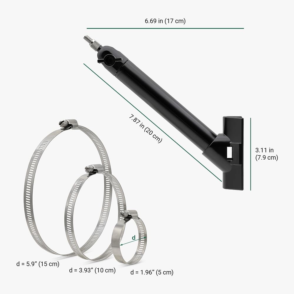 Holicfun Universal Solar Panel Pole Mount for Ring, Eufy, Arlo, Wyze, White