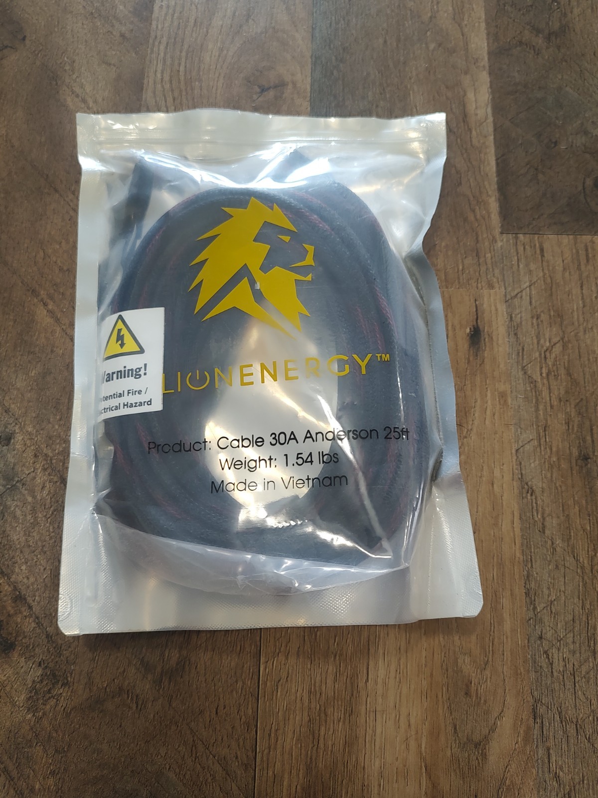 Lion Energy 25 Ft Solar Power Connector Anderson Cable 30A Nylon Sheath
