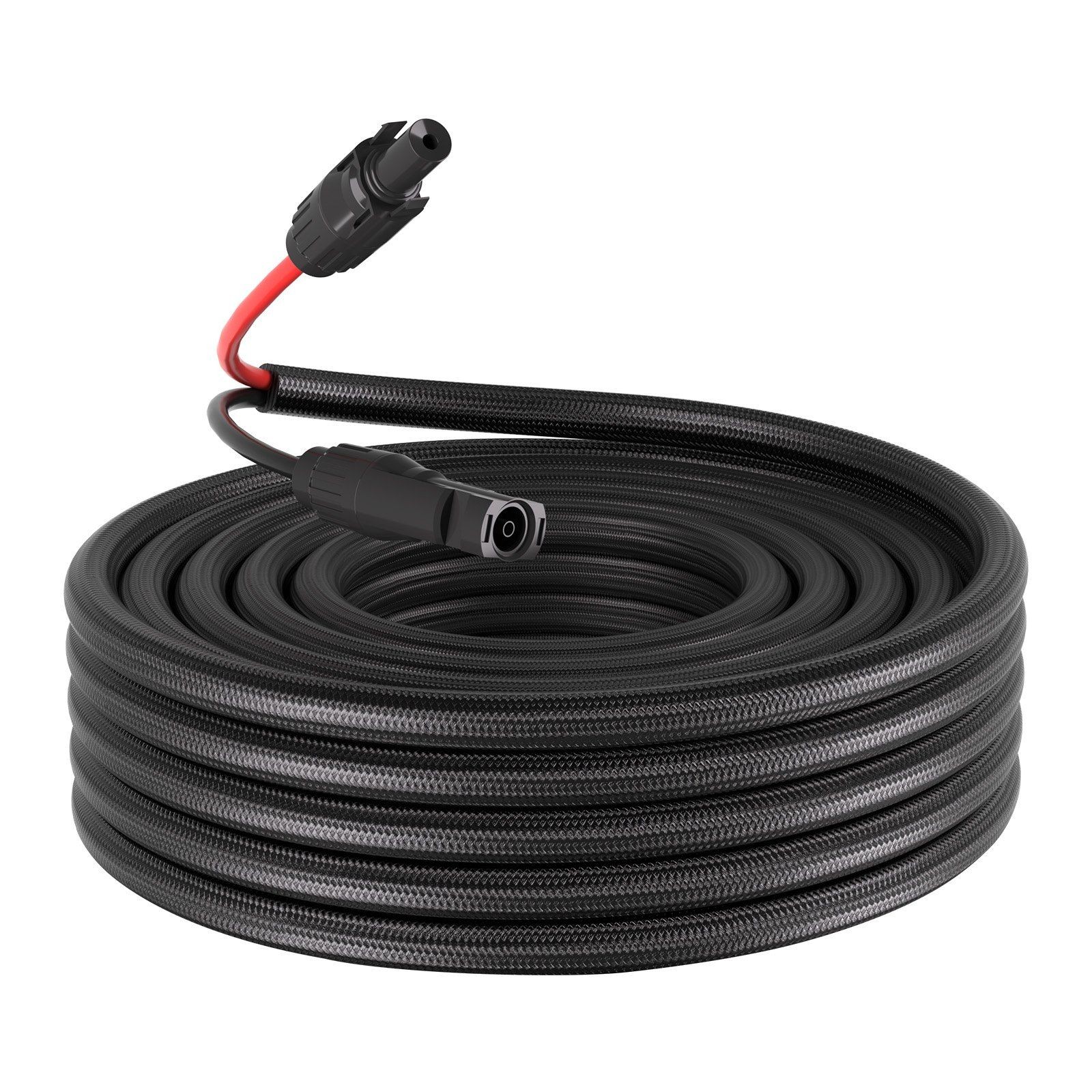30-Foot 10AWG Solar Cable, UV/Heat Resistant XLPE, IP67, MC4 Male & Female
