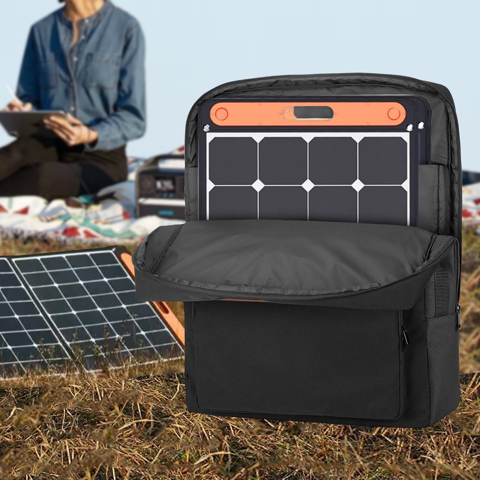 HODRANT Solar 22 inches (L) x 4.5 (W) x 25.5 (H), Black Bag