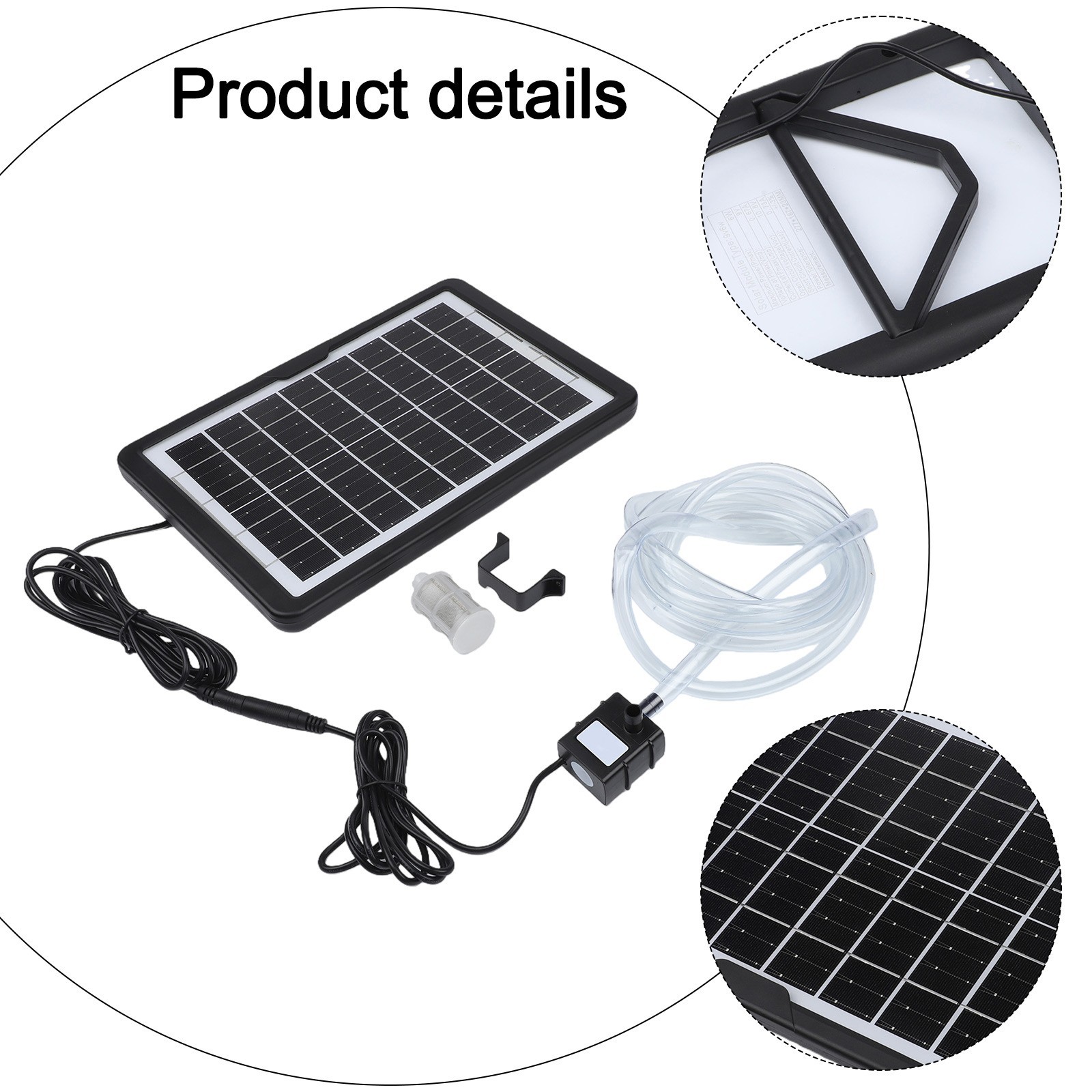 Solar Water Pump 6W9V for Aquatic Use Perfect for Eco Conscious Gardeners