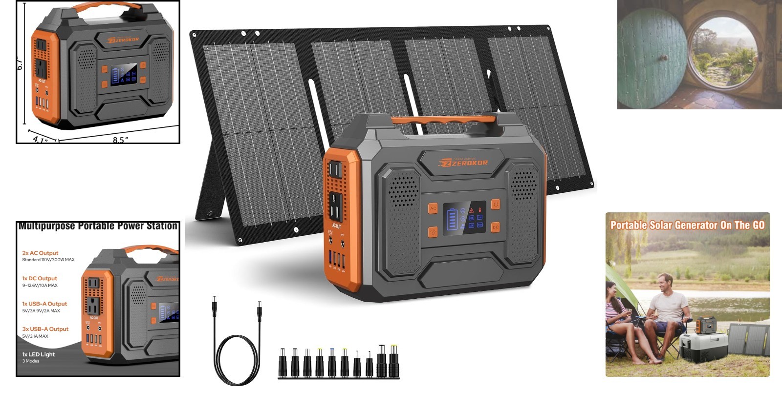 300W Portable Solar Generator with 60W Panel – Power Your Adventures in Style