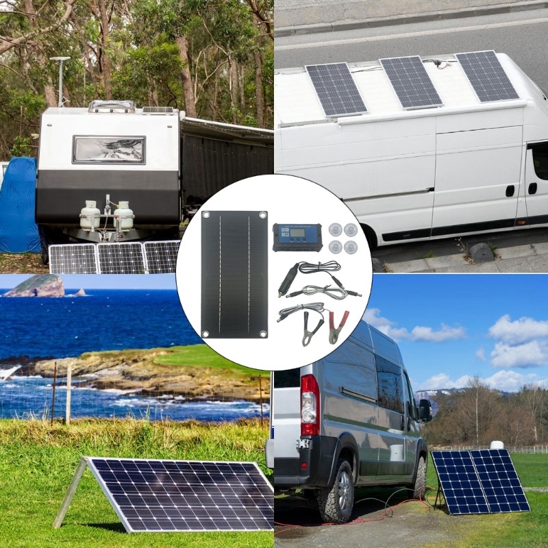 600W 100A Solar Panel with Wire Dripping Glues Plate Solar Systems Enduring
