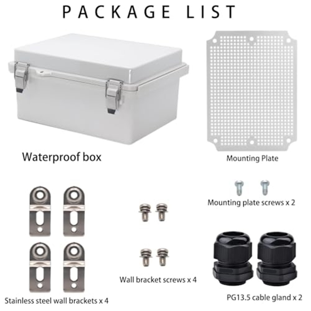 IP67 Rated Waterproof Junction Box ABS Plastic for Outdoor Installations