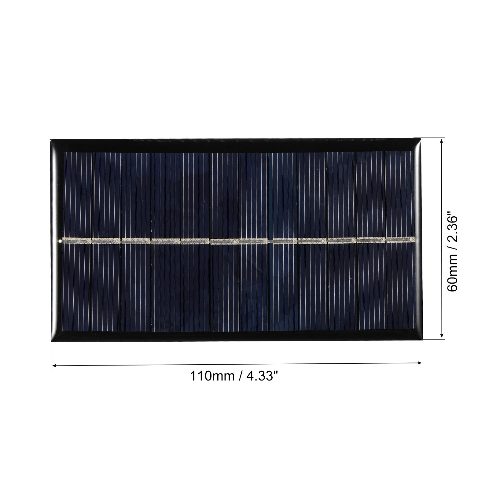 2 x Mini Solar Panel Cell 6V 160mA 0.96W 110mm x 60mm for DIY Project