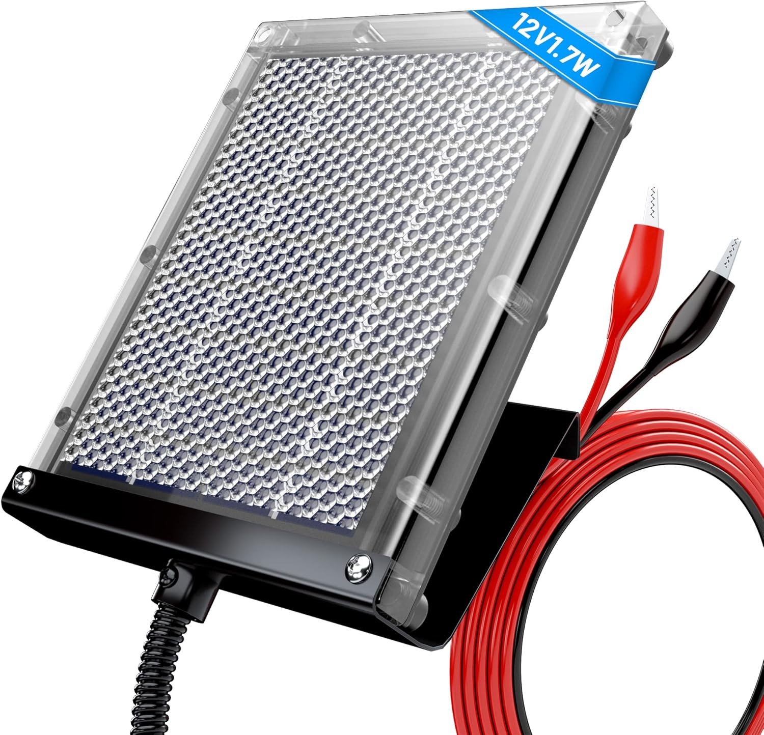 POWOXI 12V 1.7W Solar Panel to Recharge Deer Feeder Battery Waterproof Outdoor
