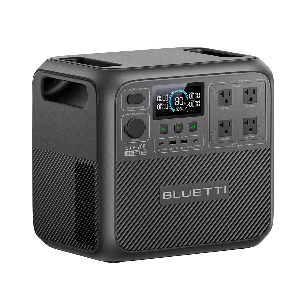 BLUETTI Elite 200 V2 2600W 2073Wh Power Station LFP for Camping / Off-Grid