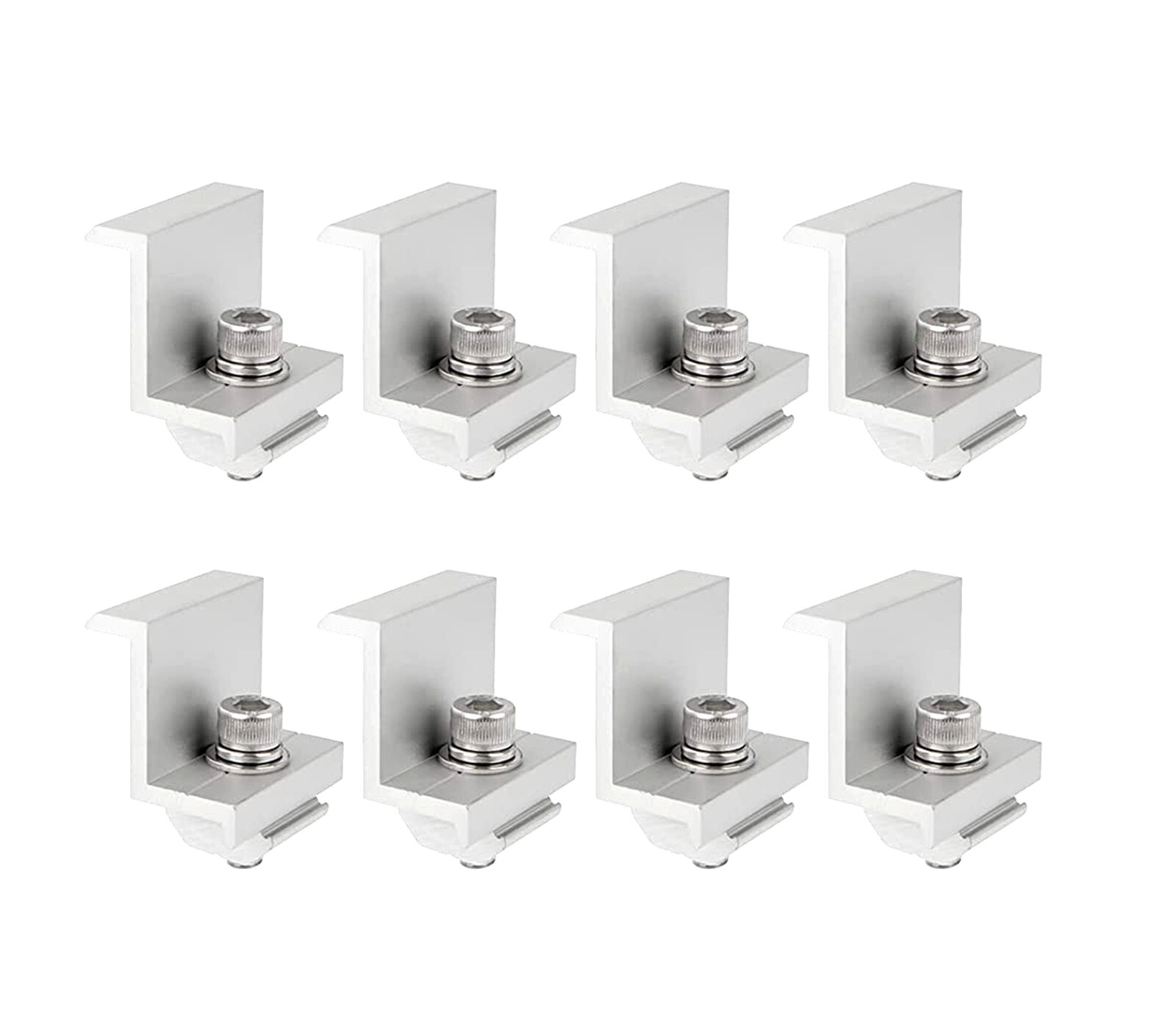 8Pcs Solar Panel Mounting Bracket Clamps,Solar End Clamps for 30mm Solar Panels