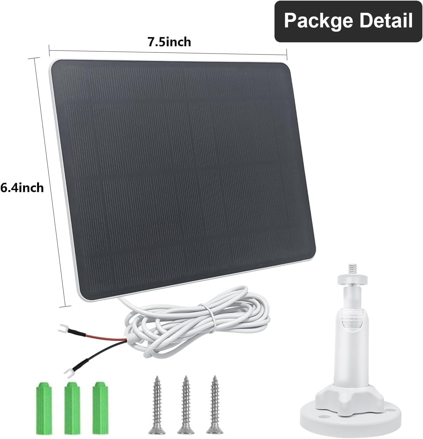 Ring Solar Charger 5W 5V Compatible with Ring Video Doorbell 3/3+/4, Batte…