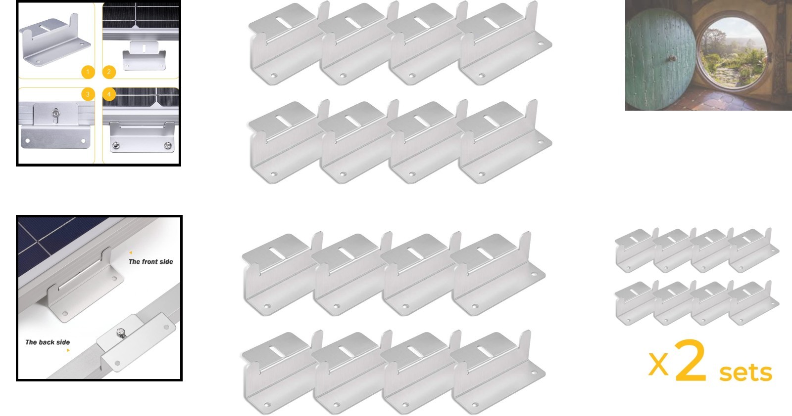 Lightweight & Sturdy Solar Mounting Z Brackets – Ideal for Boats & Trailers