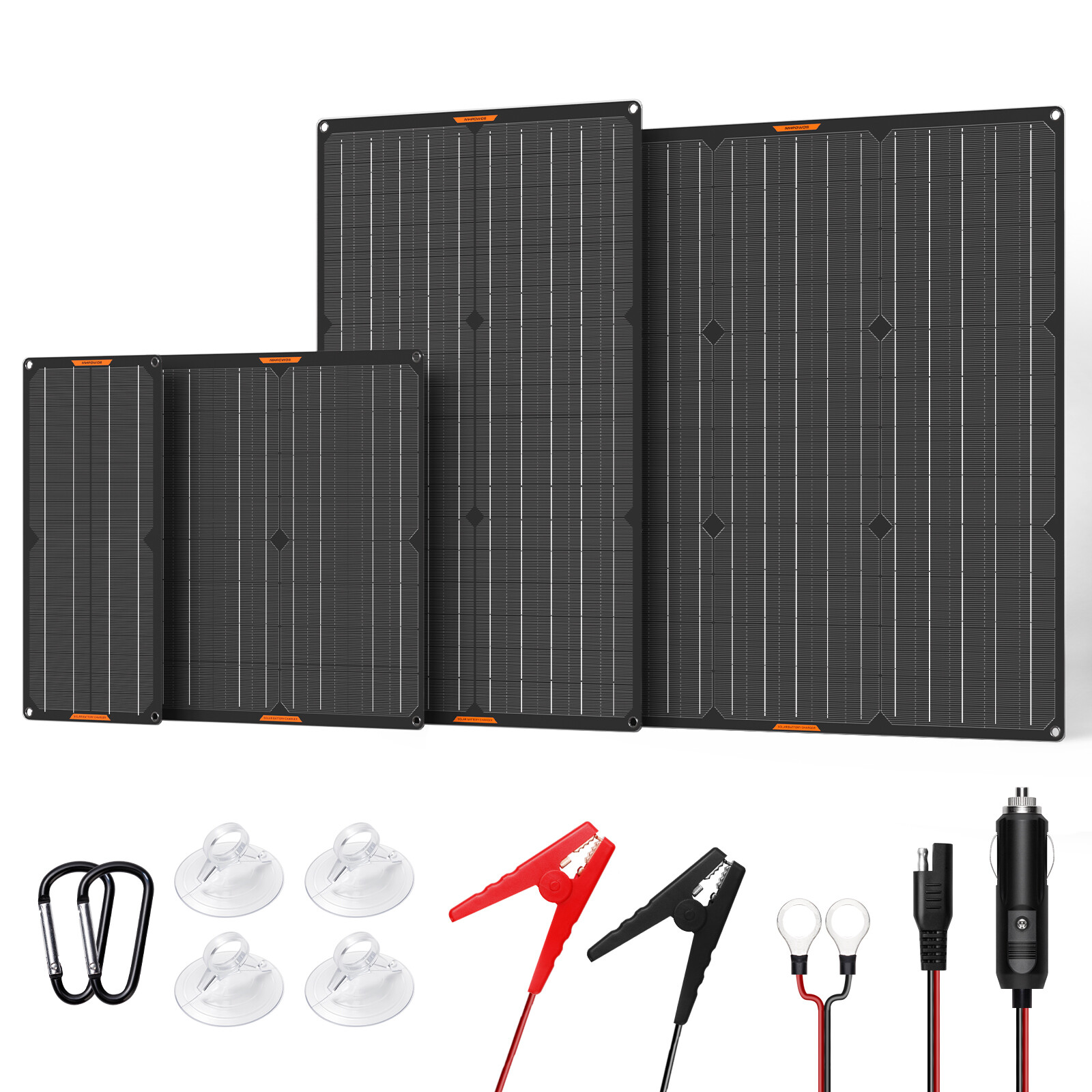 Waterproof Solar Panel 12V Portable Solar Trickle Charger for Car Battery RV ATV