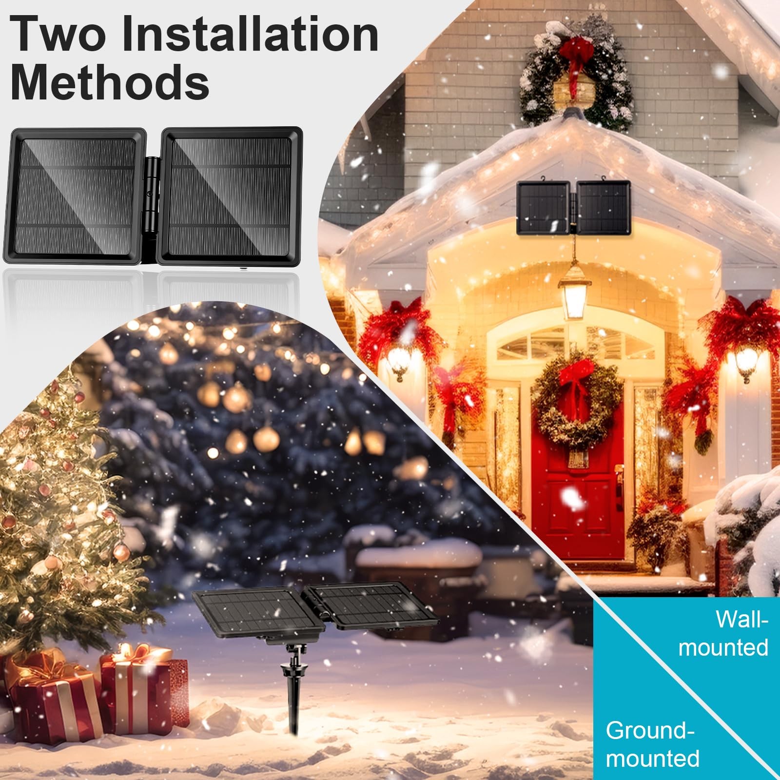 10w Portable Solar Charging Panel for Christmas Projector Light, Compatible w…