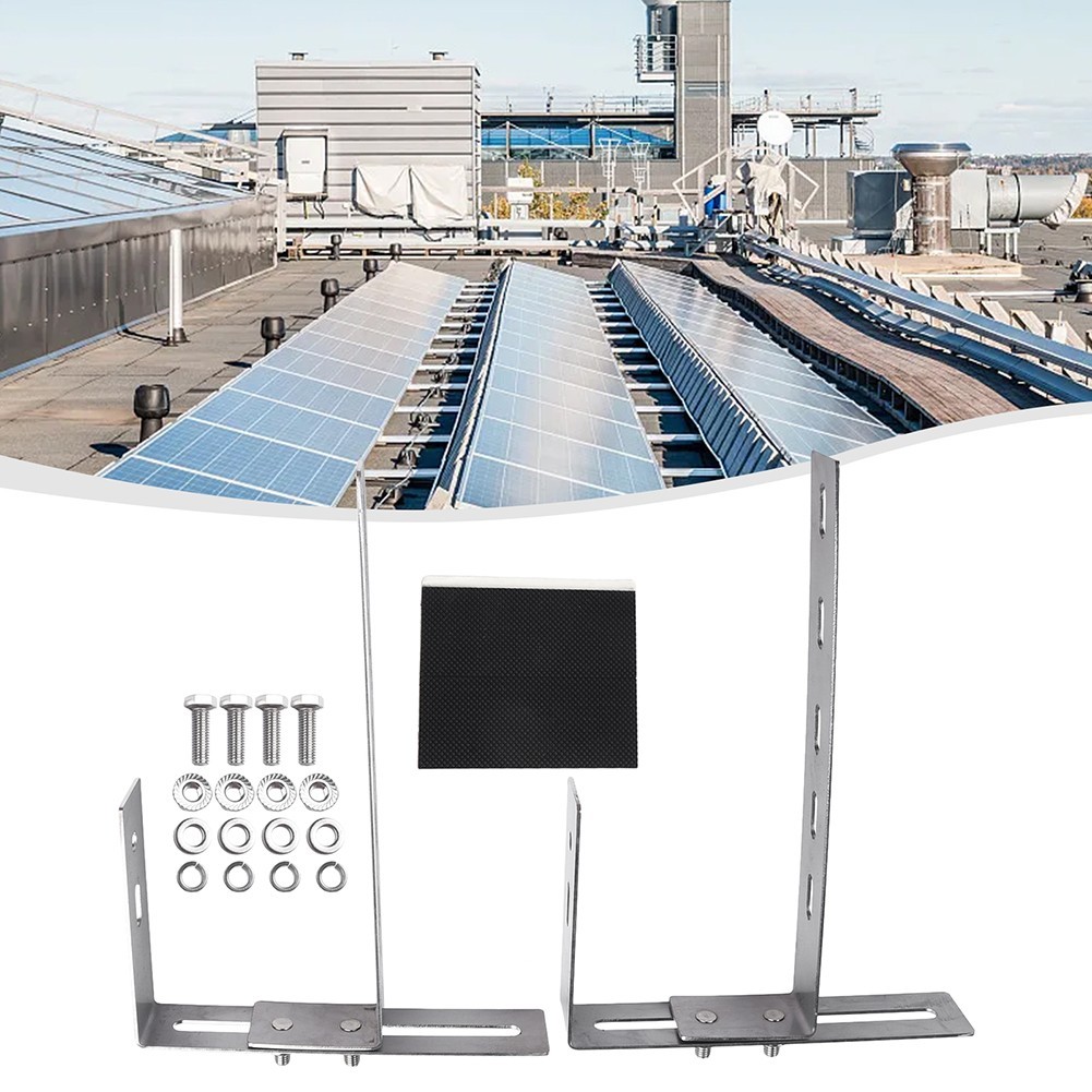 For Balcony Adjustable Solar Panel Holder Hooks Stainless Steel Mounting Kit