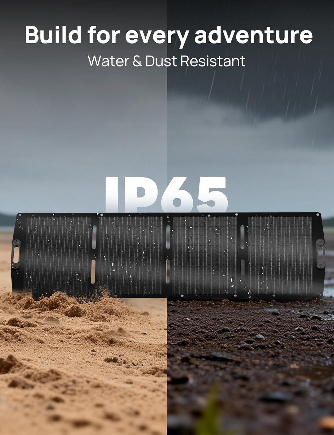 200W Portable Solar Panel for Power Stations,Ip65 Waterproof & Lightweight with