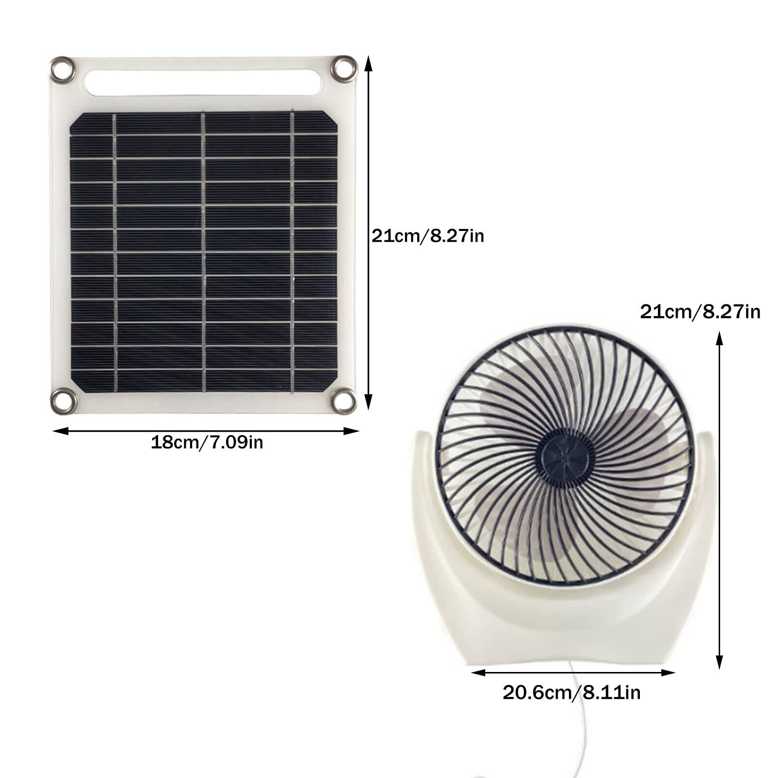New Portable Solar Panel Multipurpose Solar Powered Fan Outdoor 6W Solar Charger