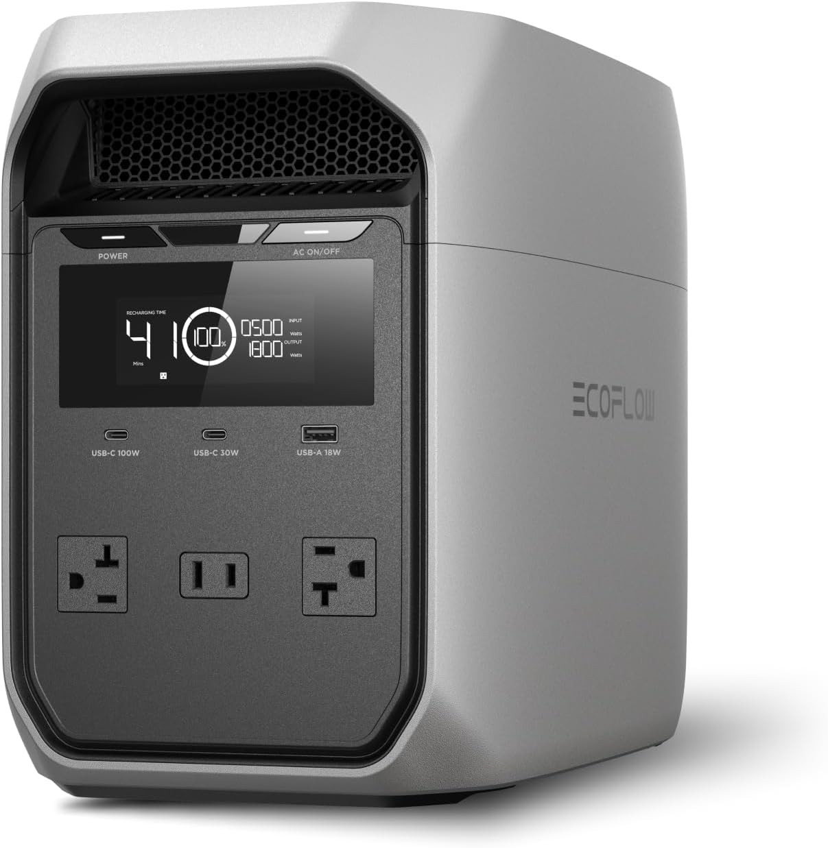 EF ECOFLOW Portable Power Station Delta 3 Classic, 1024Wh Lifepo4 Battery, 1800W