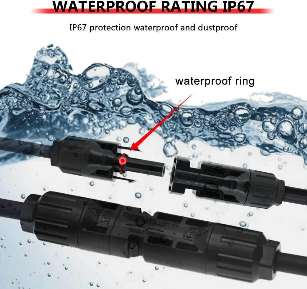 Solar Panel Y / T Branch Cable Connection Waterproof Adapter Connector Extension