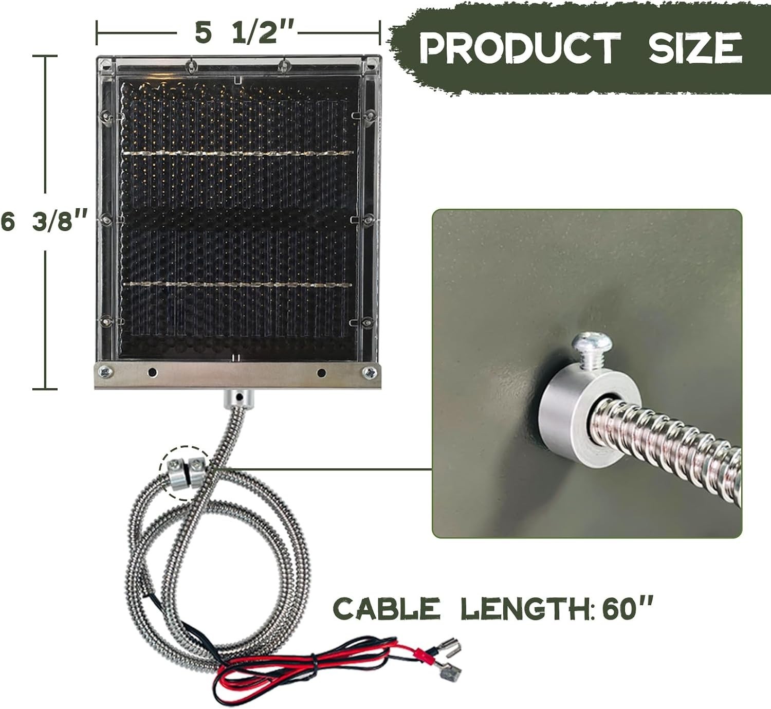12V Solar Panel Charger for Feeder Battery