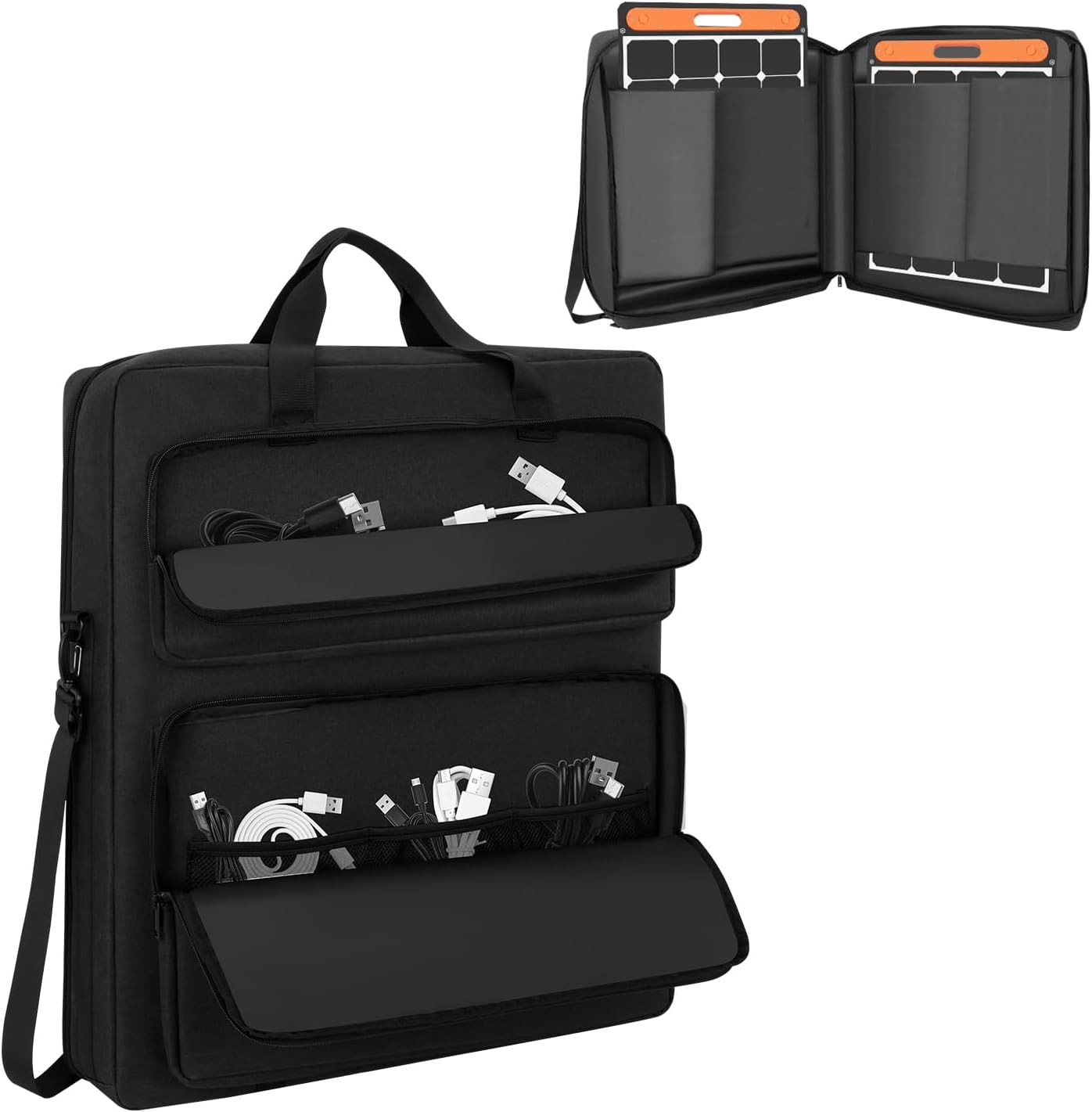 Solar Panel Carrying Case Compatible with Jackery Solarsaga 100W/100X/200W, Padd