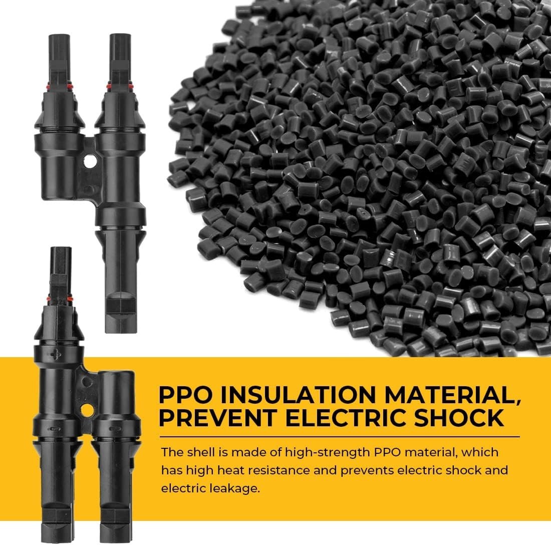 Plug and Play Solar Branch Connectors – 1 Male to 2 Female & 1 Female to 2 Male