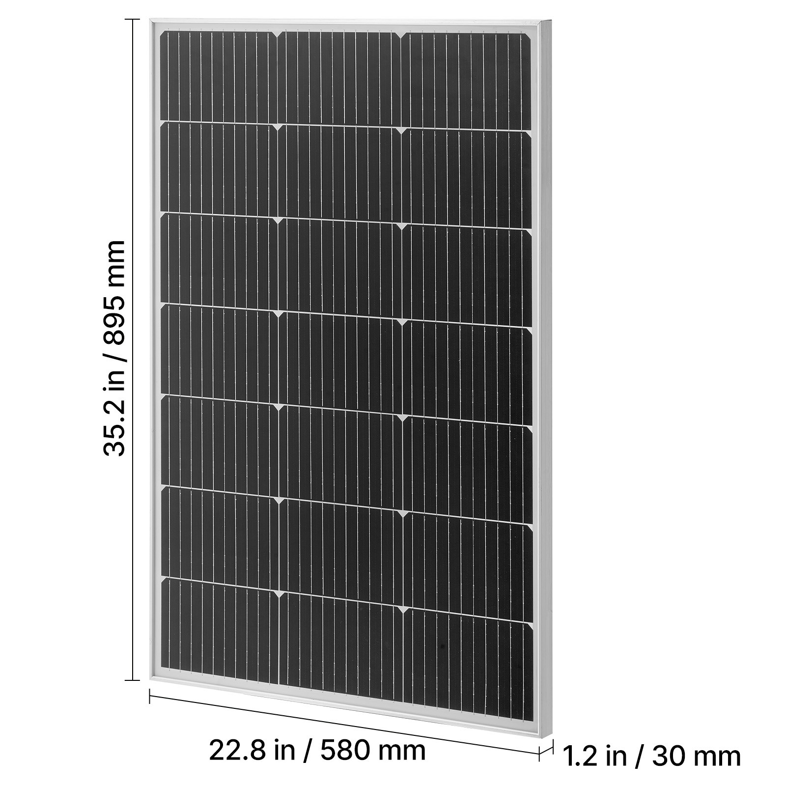 Uimoso 4PCS 100W Monocrystalline Solar Panels with MC4 Connectors &Durable Frame