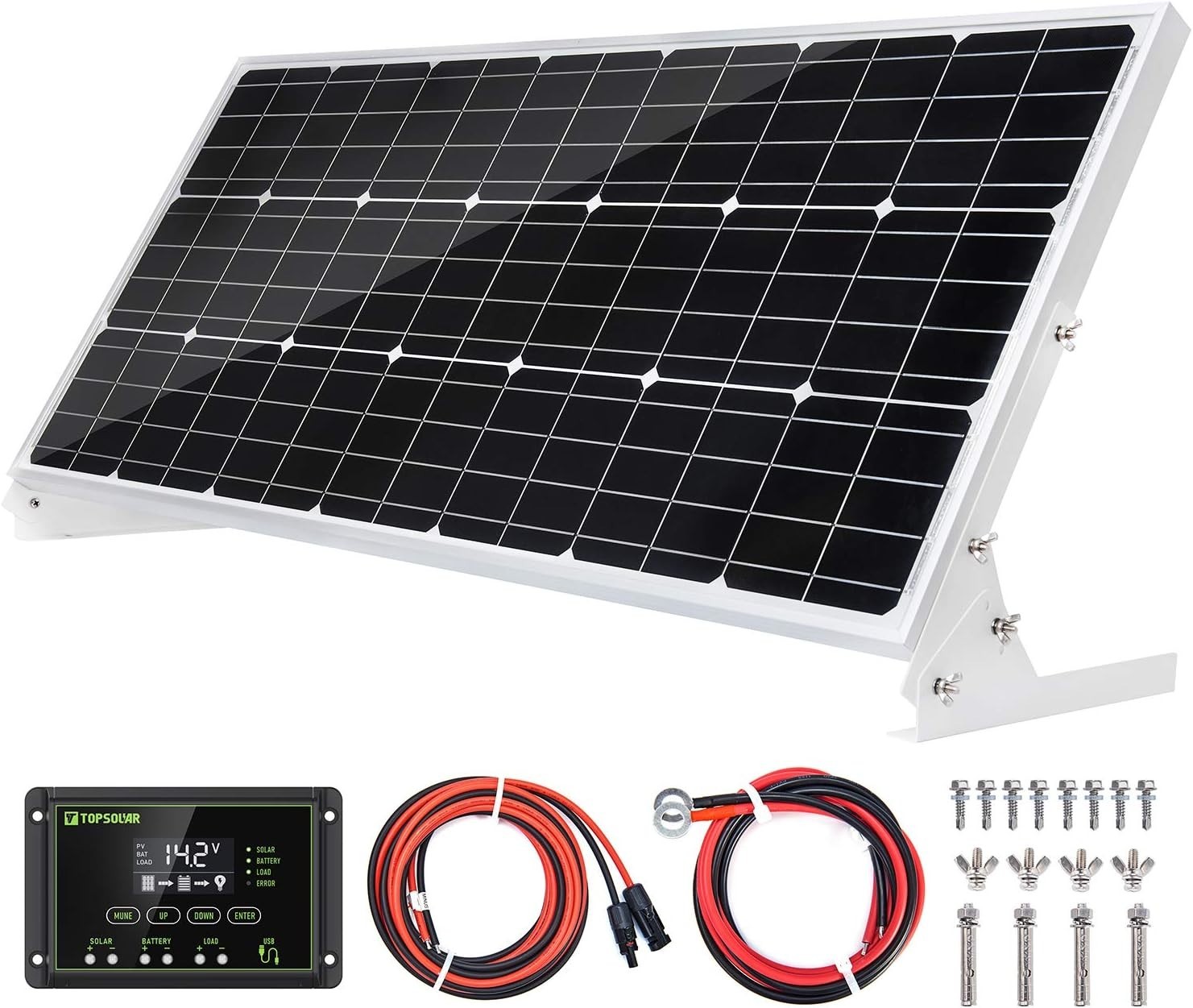100W 12V Solar Panel Kit Battery Charger 100 Watt 12 Volt Off Grid System for Ho