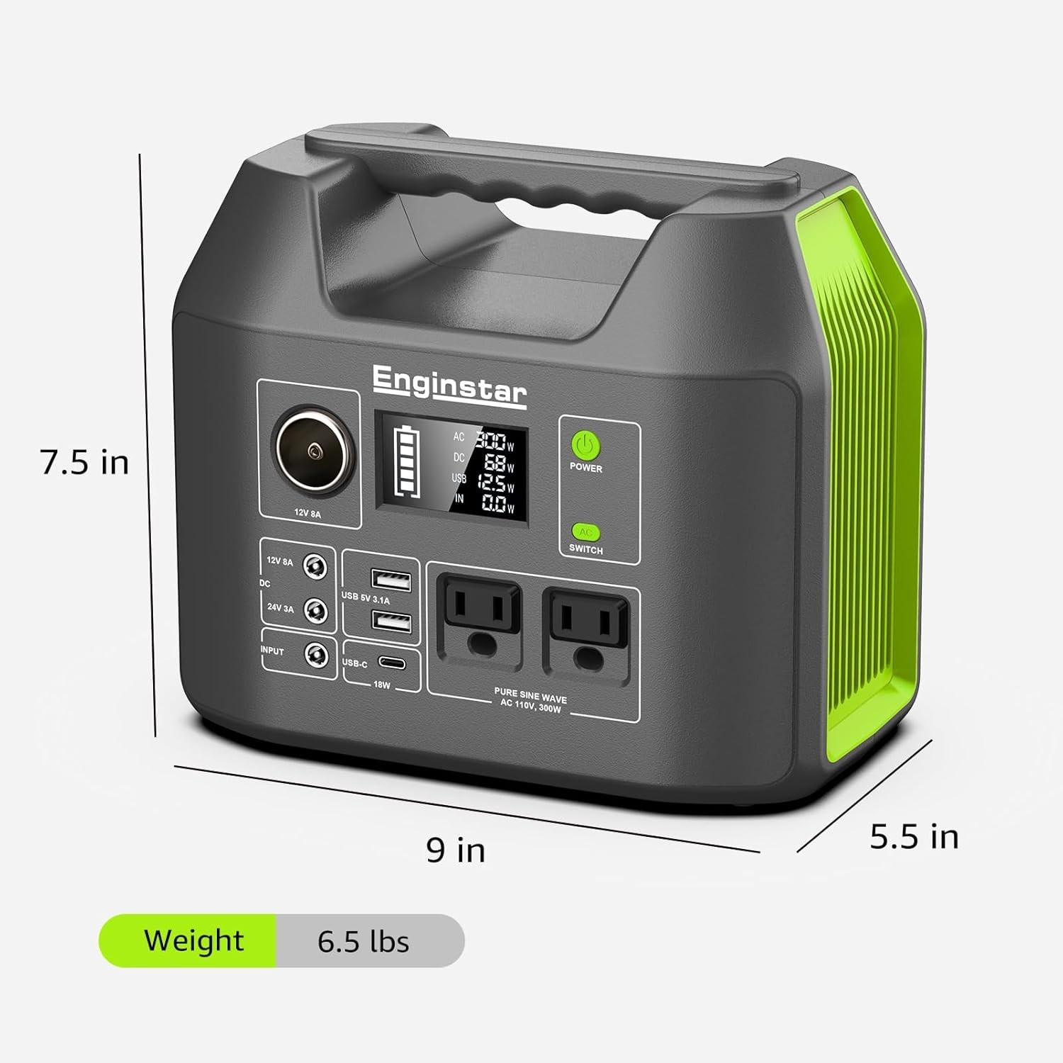 Lightweight 6.5 lbs Solar Generator with Multiple Charging Options for Outdoors