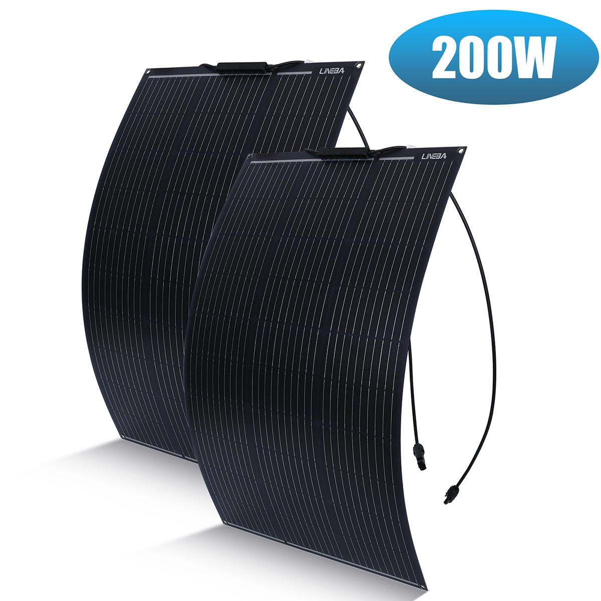 200W ETFE Flexible Solar Panel Mono 12V for Home RV Boat Power Battery Charge