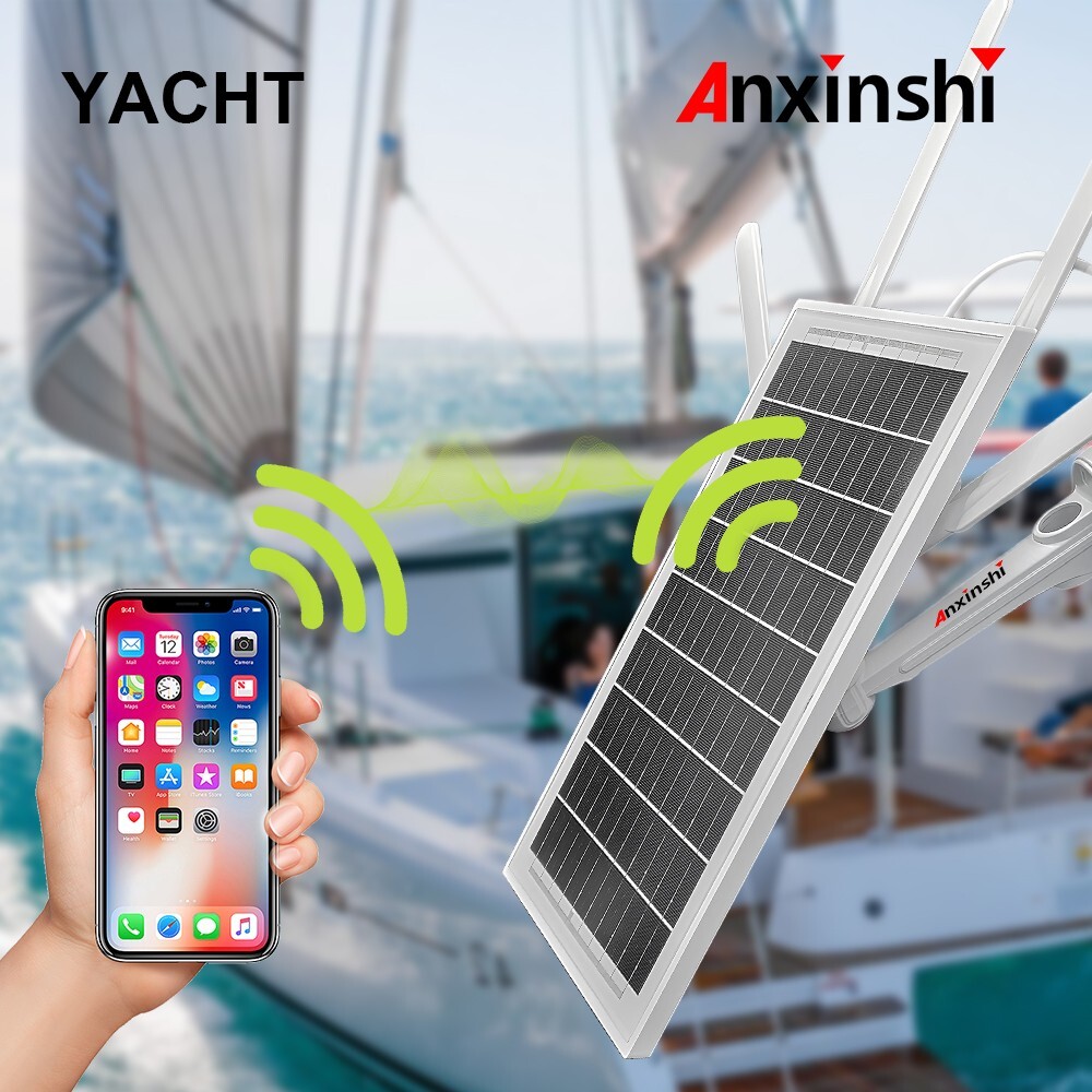 Multi-band 4G SIM solar panel router 10*18650 battery support 4G/ network port