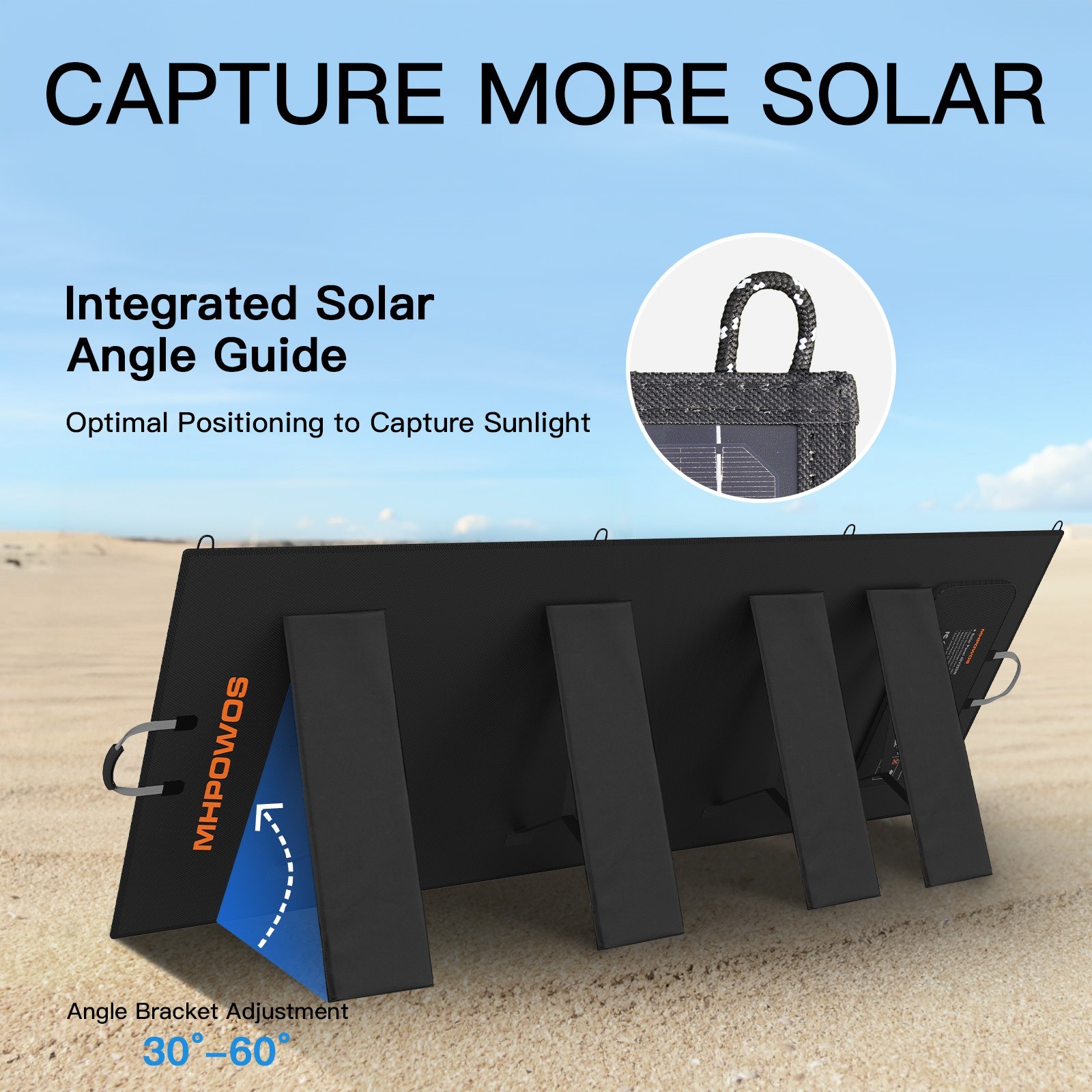 MHPOWOS 400W Solar Panel Charger Foldable for Ecoflow Delta 3 Ultra Plus