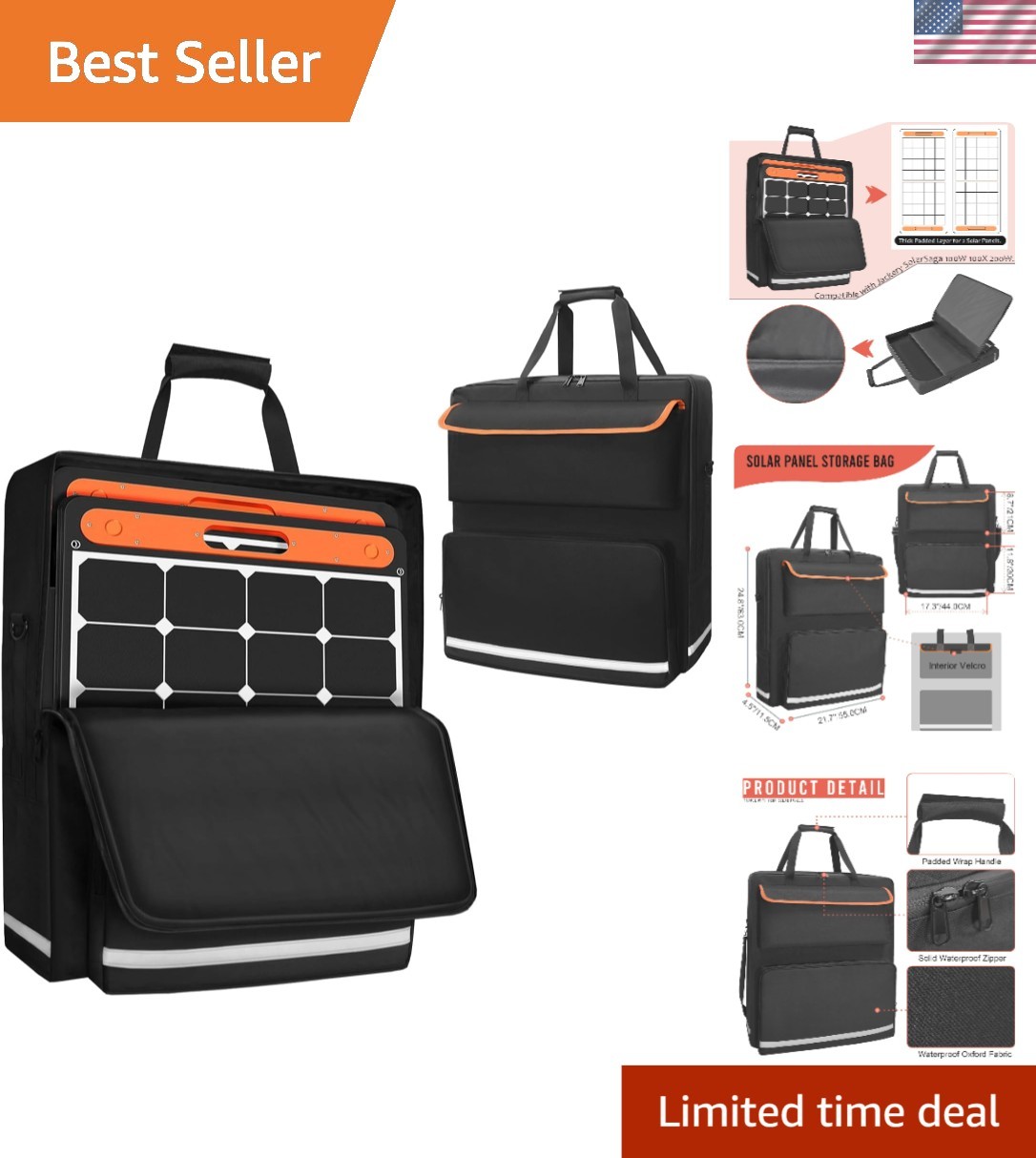 Stylish Nylon Solar Panel Storage Case – Ideal for Jackery & Outdoor Adventures
